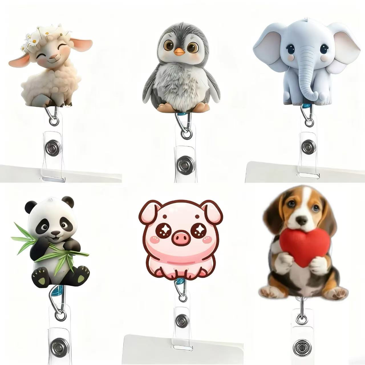 Medical Supplies - Bobine de badge rétractable chat mignon