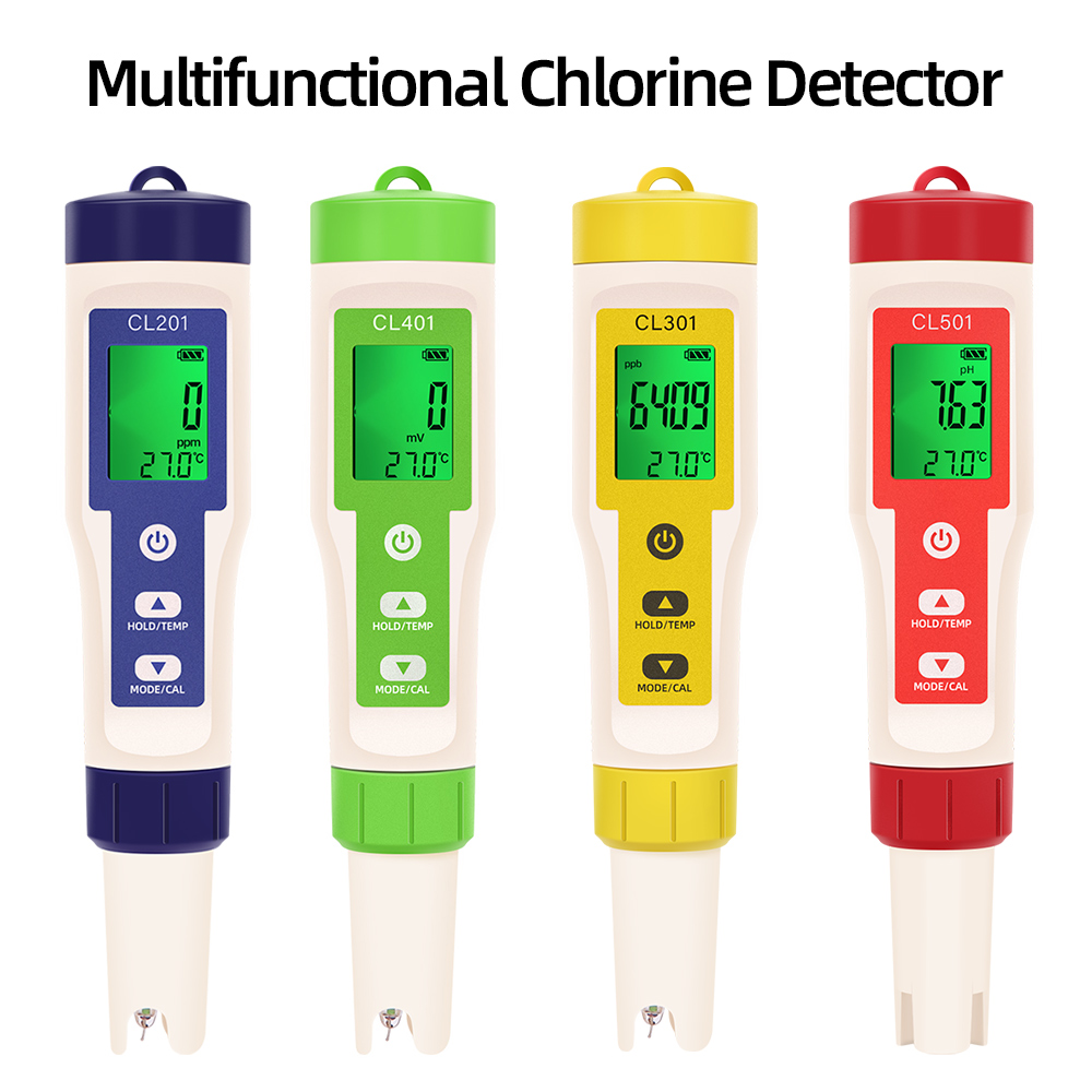 Ph Meter Digital Water Tester - PH/CL2/H2/ORP/compteur de température détecteur de chlore