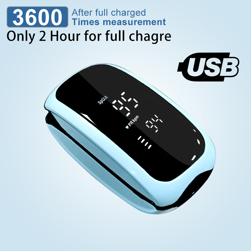 Pulse Oximeter Fingertip Rechargeable - Oxymètre médical aste avec lanière, moniteur