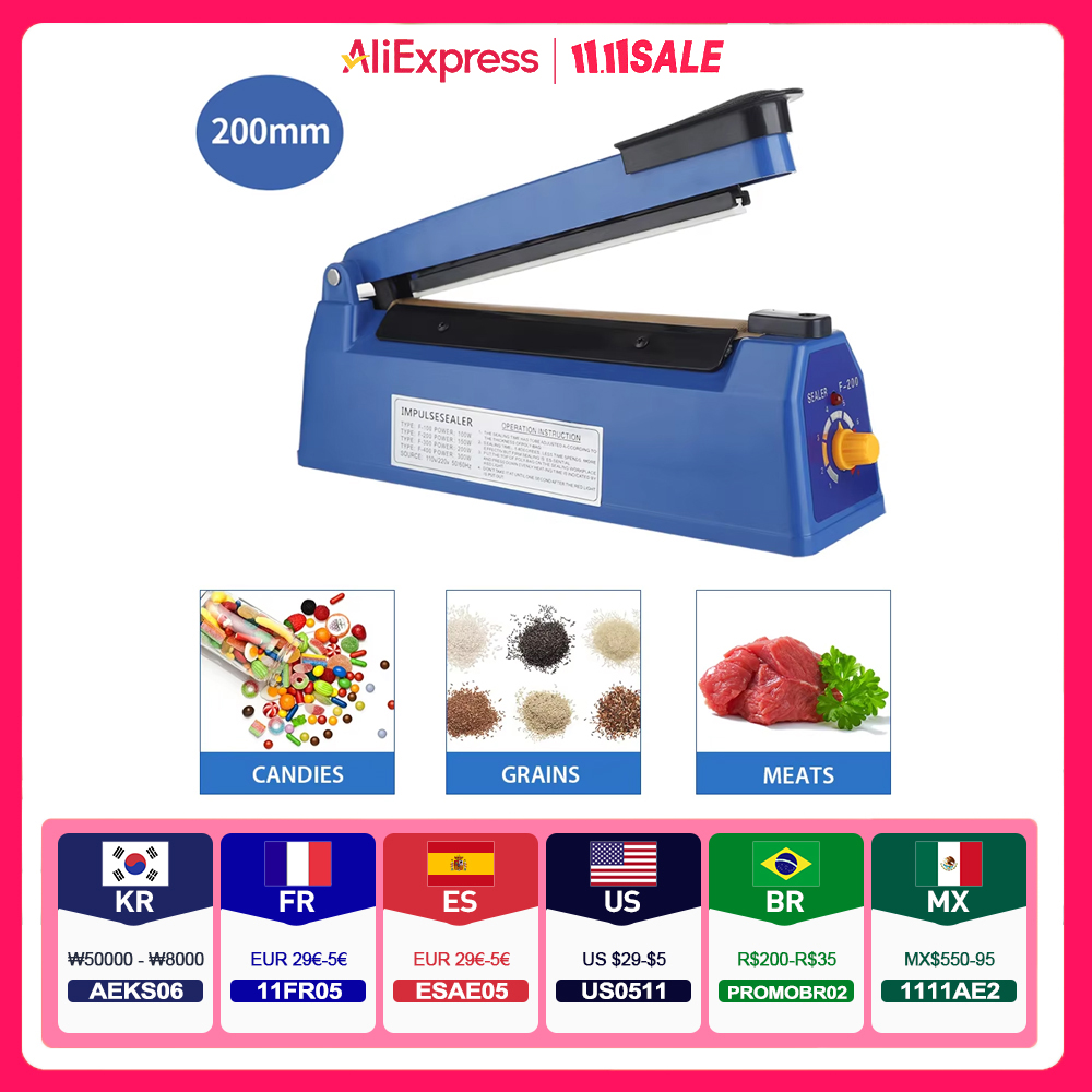 Plastic Bag Impulse Heat Sealer - Machine de thermoscellage manuelle de scelleur