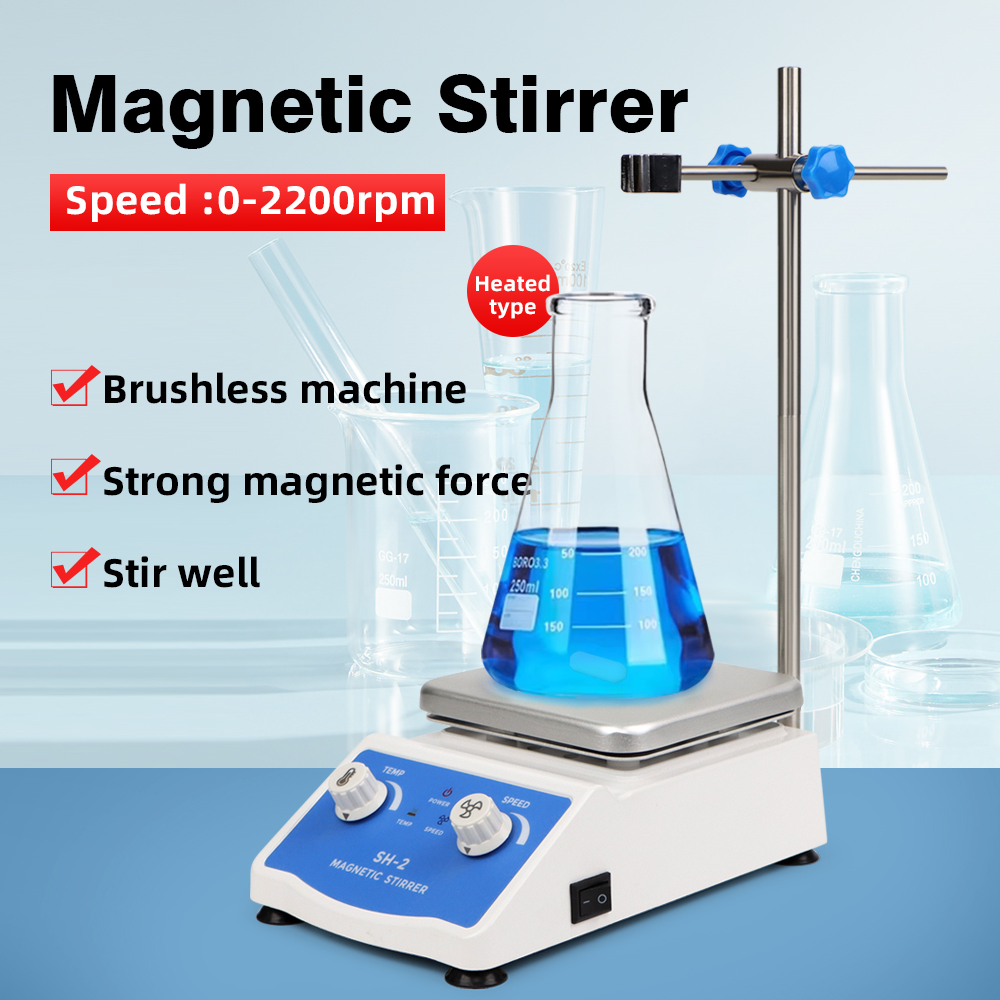 Lab Magnetic Stirrer Hot Plate - SH-2-Agitateur magnétique chauffant, 2000ml, machine Assad,