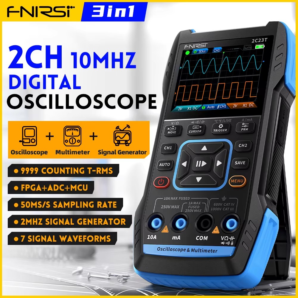 Fnirsi Digital Oscilloscope Handheld - FNIRSI – Oscilloscope numérique portatif 2C23T,