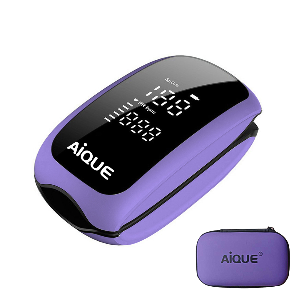 Pulse Oximeter Fingertip Rechargeable - AiQUE oxymètre de pouls numérique Rechargeable