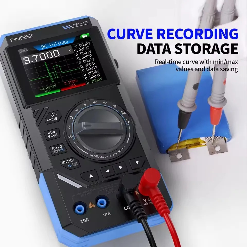 Fnirsi Digital Oscilloscope Handheld - Multimètre numérique 3-en-1 DST210, oscilloscope 10