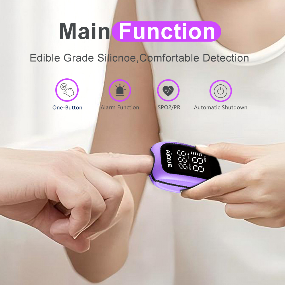 AiQUE violet oxymètre Recharge - Pulse Oximeter Fingertip Rechargeable avis et prix