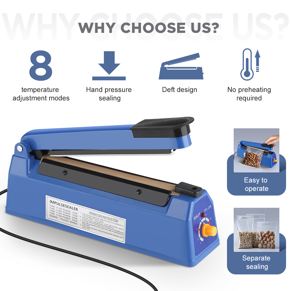 Machine de thermoscellage manu - Plastic Bag Impulse Heat Sealer avis et prix