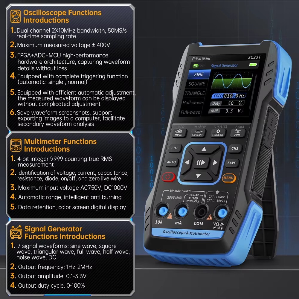 Oscilloscope numérique FNIRSI  - Fnirsi Digital Oscilloscope Handheld avis et prix