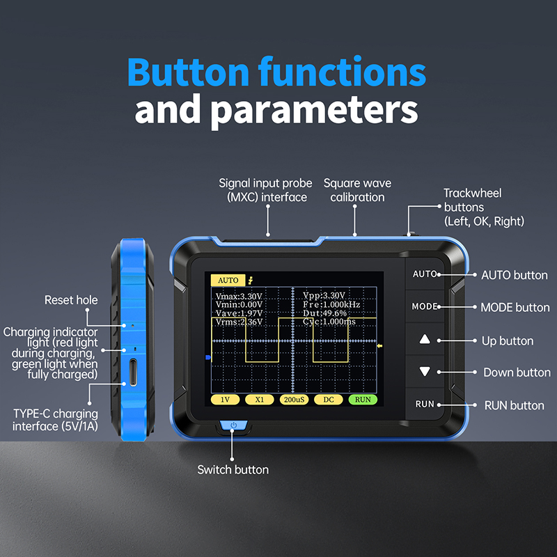 FNIRSI DSO152 Mini Oscilloscop - Fnirsi Digital Oscilloscope Handheld avis et prix