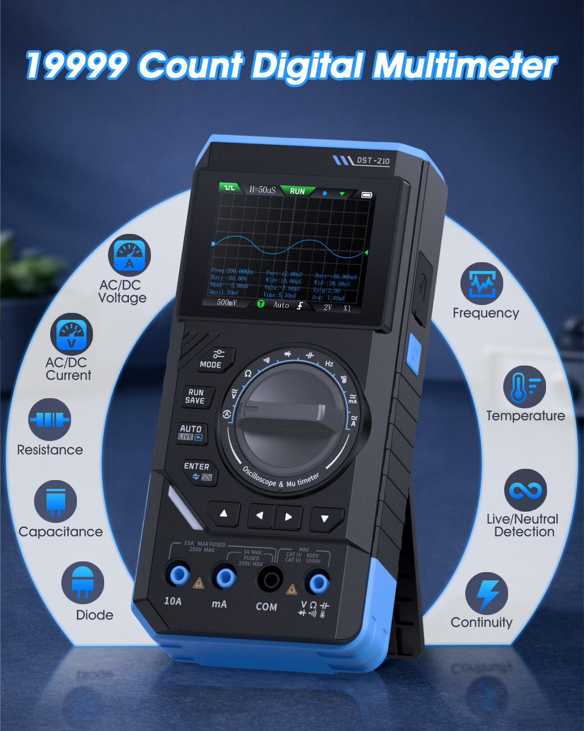 Oscilloscope portable 3-en-1 F - Fnirsi Digital Oscilloscope Handheld avis et prix