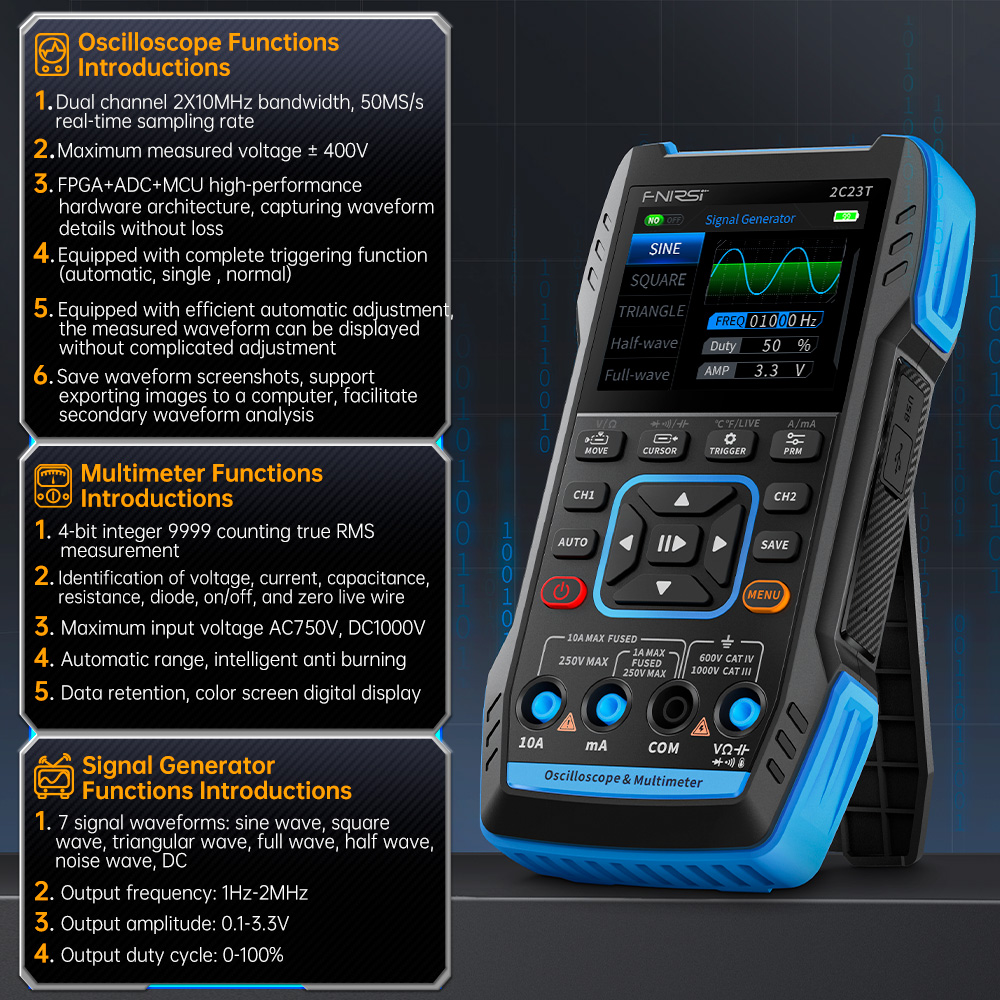 FNIRSI – Oscilloscope numériqu - Fnirsi Digital Oscilloscope Handheld avis et prix