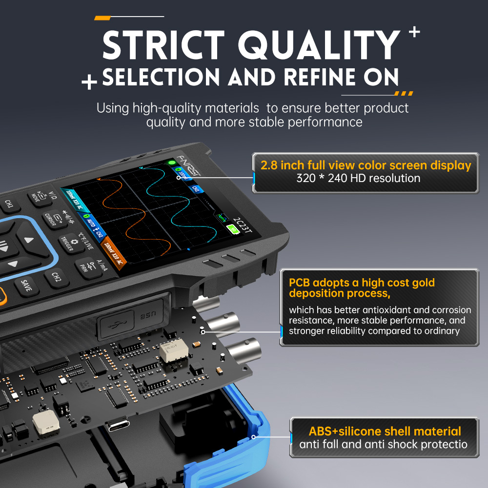 Oscilloscope numérique 3-en-1  - Fnirsi Digital Oscilloscope Handheld avis et prix