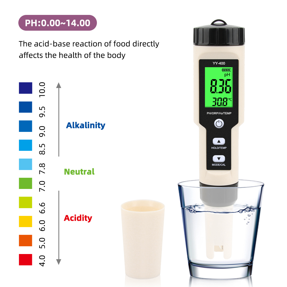4 en 1 YY-400 PH/ORP/H2 & TEM  - Ph Meter Digital Water Tester avis et prix
